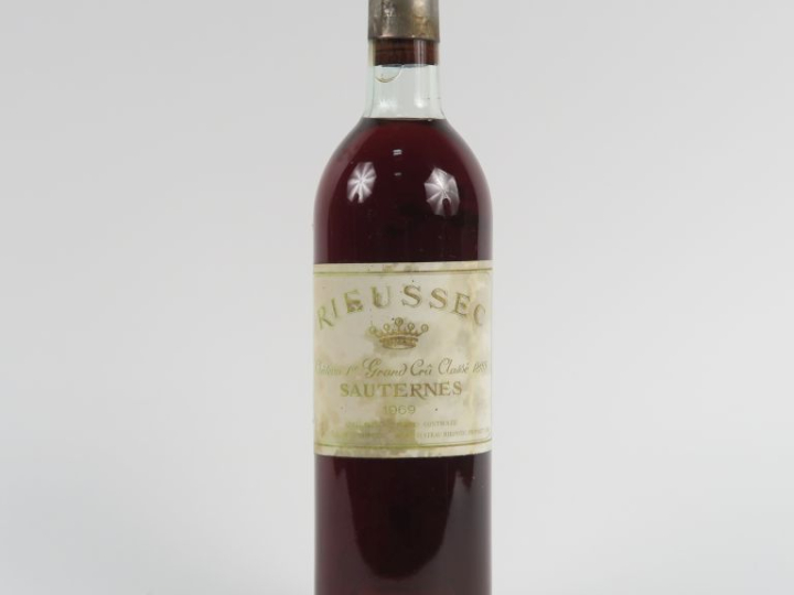 1 BOUTEILLE CHÂTEAU RIEUSSEC 1er CC SAUTERNES - 1969 - BG/ET