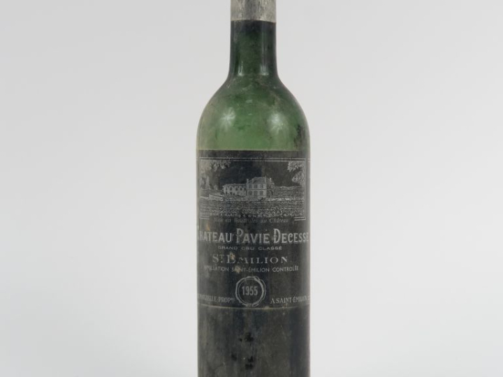 1 BOUTEILLES CHÂTEAU PAVIE DECESSE GCC ST EMILION - 1955 - VIDANGE/CAP
