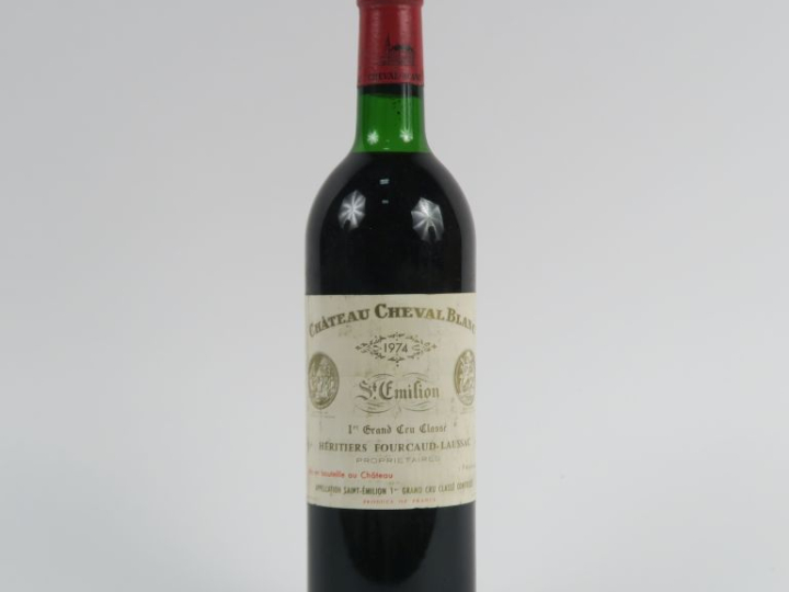 1 BOUTEILLE CHÂTEAU CHEVAL BLANC 1er GCC ST EMILION - 1974 - BG/LB