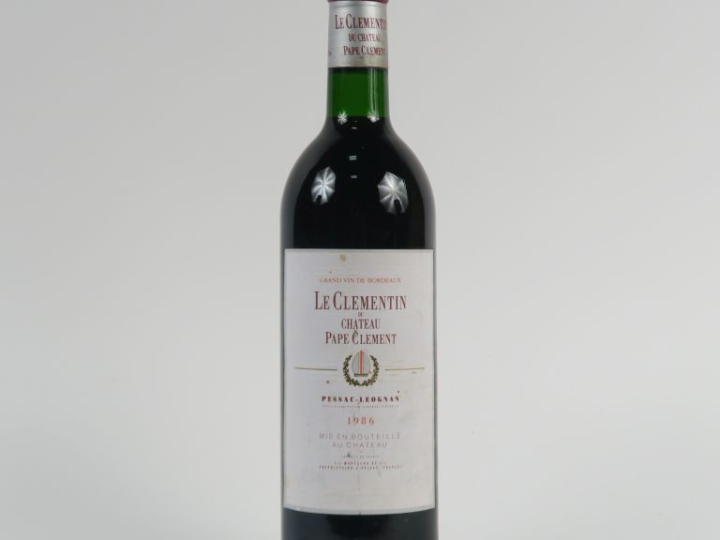 1 BOUTEILLE LE CLÉMENTIN DU CHÂTEAU PAPE CLÉMENT GRAVES - 1986