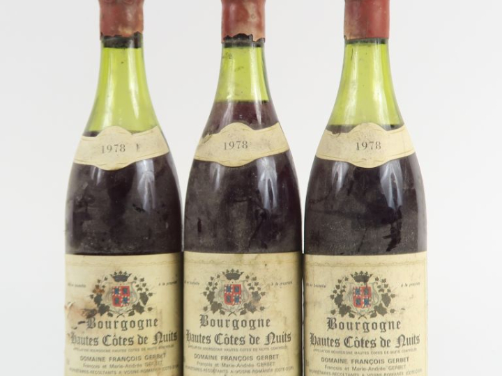 3 BOUTEILLES BOURGOGNE HAUTES CÔTES DE NUITS DOMAINE FRANCOIS GERBET -