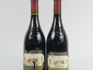 Vente aux enchères 2 BOUTEILLES VISAN 'NOTRE DAME DES VIGNES' CÔTES DU RHÔNE - 2004