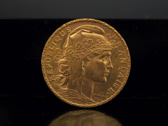 Vente aux enchères Une pièce de 20 Francs or, 1907. FRAIS ACHETEURS 10% HT.   