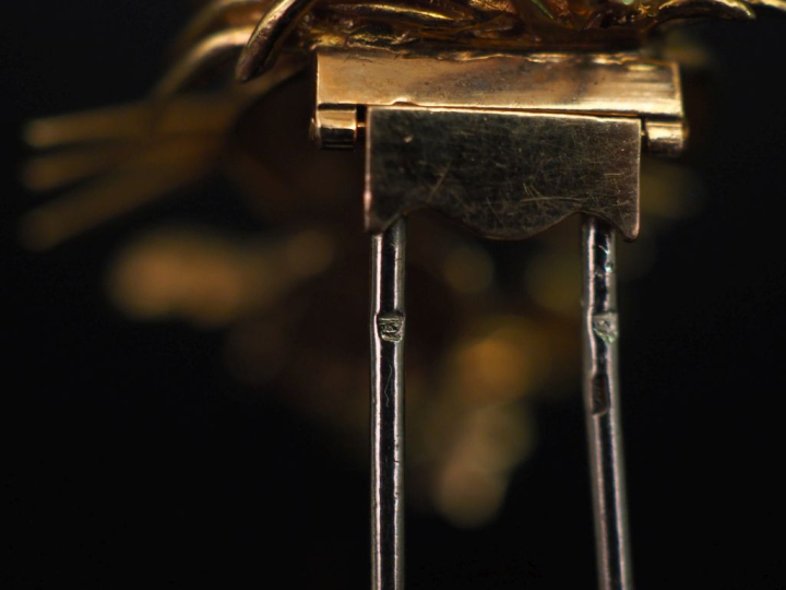 VAN CLEEF   ARPELS Broche en or jaune 750, "Lion ébouriffé". Les yeux 