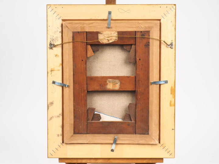 Jules BRETON. Etude pour "La lecture", 1865 Huile sur toile, signée en