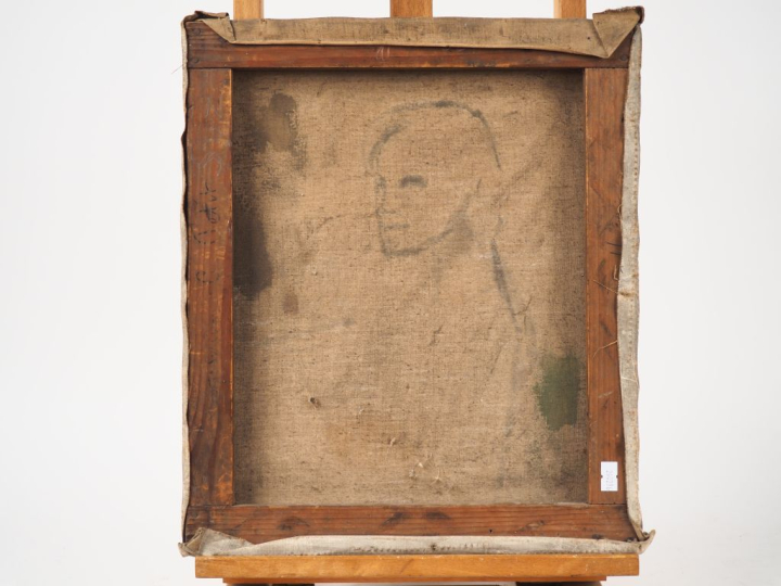 Virginie DEMONT-BRETON. "Jeune fille".  Huile sur toile, signée en bas