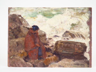 Vente aux enchères Virginie DEMONT-BRETON. "Au cran aux œufs, Eliane a posé, Cap Gris-Nez