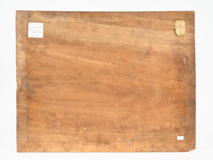 Virginie DEMONT-BRETON. "Etude pour les méduses bleues". Huile sur pan