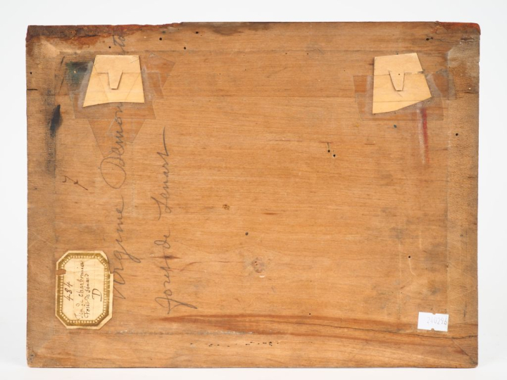 Virginie DEMONT-BRETON. "Feu de charbonnier, forêt de Sénard".  Huile 