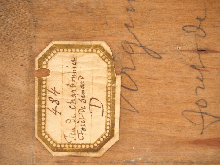 Virginie DEMONT-BRETON. "Feu de charbonnier, forêt de Sénard".  Huile 