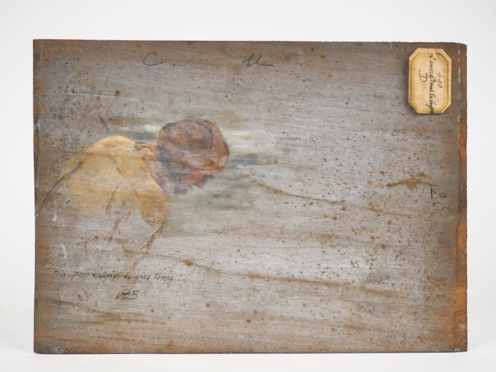 Virginie DEMONT-BRETON. "L'ancre dans la vague".  Huile sur panneau, s