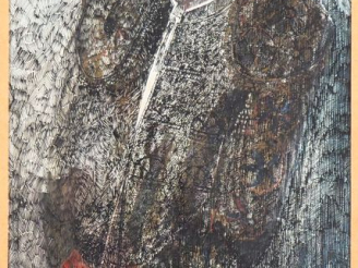 Vente aux enchères CASTRO.  "portrait de Manolete" Encre colorée signée en bas à droite e