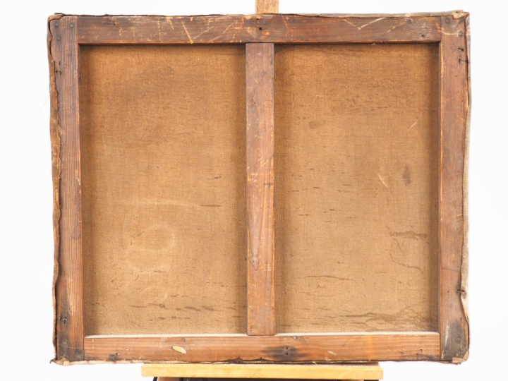 Ernest MIDY. "les lavandières".  Huile sur toile, signée en bas à droi