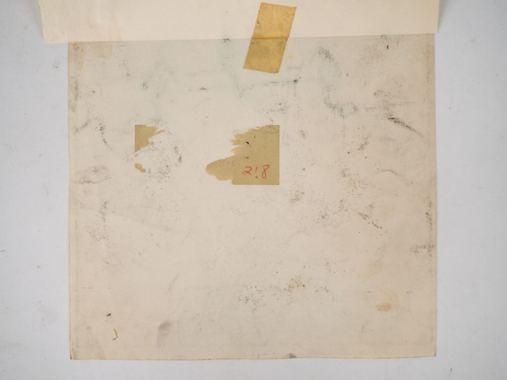 SEMPE.  "la chaise à porteur" Encre et aquarelle Dim. 21 x 19.5 cm Exp