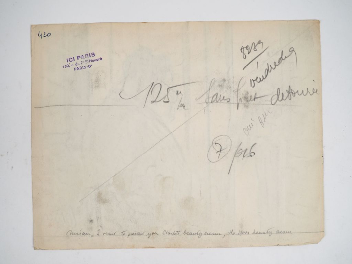 TETSU.  "madame …" Encre et fusain, signé en bas à droite.  Dim. 24 x 