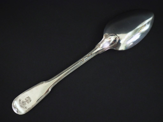 Vente aux enchères Cuillère à ragoût début XIXème en argent 950, poinçon au 2ème Coq, mod