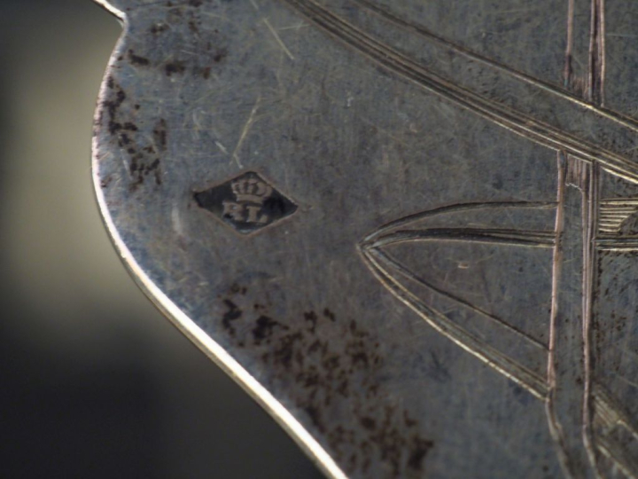 Partie de ménagère en argent 925, poinçon Minerve, modèle baguette, à 