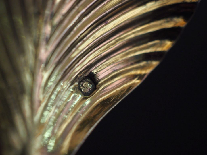 Ensemble comprenant :  - un couteau à beurre en argent 925, poinçon Mi