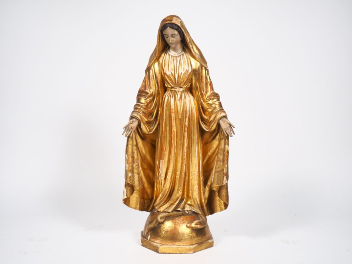 Ecole française fin XVIIIème début XIXème. Sculpture en bois doré "Sai
