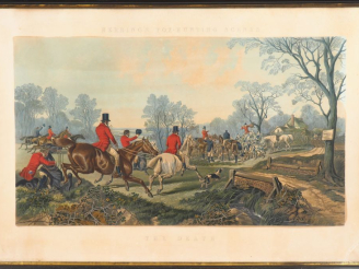 Vente aux enchères Suite de quatre lithographies anglaises en couleurs fin XIXème, sur le