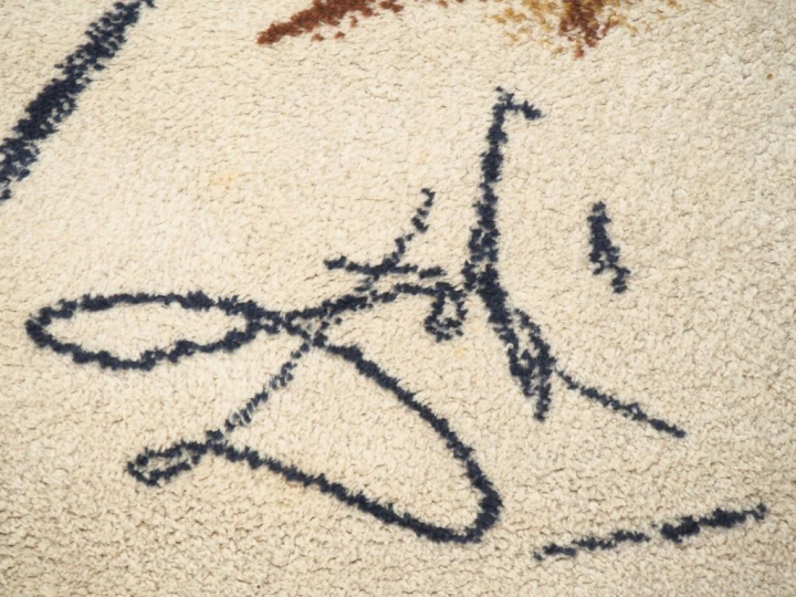 Salvador DALI (d'après). "Le grand paon". Tapis en laine polychrome. D