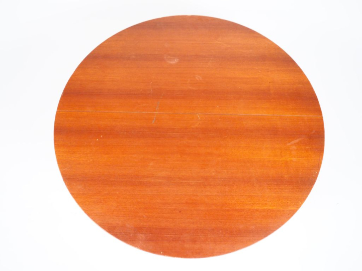 Table de salle à manger à allonges, piétement en métal chromé, réglabl