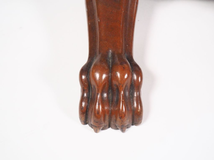 Console Restauration en acajou et placage d'acajou, pieds en forme de 