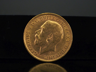 Vente aux enchères Souverain or, Georges V, 1913. FRAIS ACHETEURS 10% HT.   