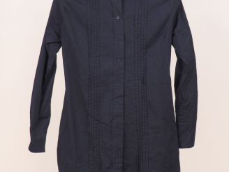 Vente aux enchères Inès de LA FRESSANGE Chemise noire en coton (97%), à décor de plis à l