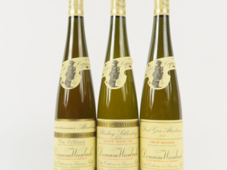 Vente aux enchères 3 BOUTEILLES DOMAINE WEINBACH 'CLOS DES CAPUCINS' : 1 RIESLING SCHLOSS
