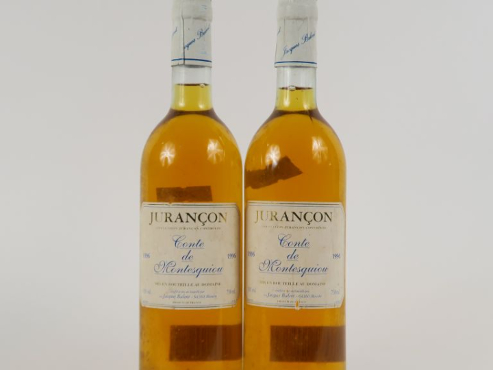 2 BOUTEILLES JURANCON COMTE DE MONTESQUIEU - 1996