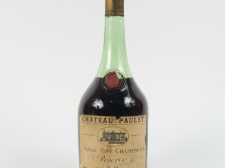 Vente aux enchères 1 BOUTEILLE COGNAC FINE CHAMPAGNE 'RÉSERVE V.O.' CHÂTEAU PAULET - 1914