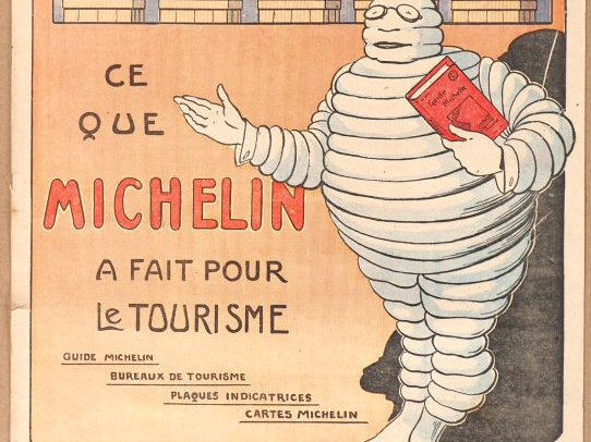 MICHELIN. Affichette " Ce que Michelin a fait pour le tourisme" (1912)