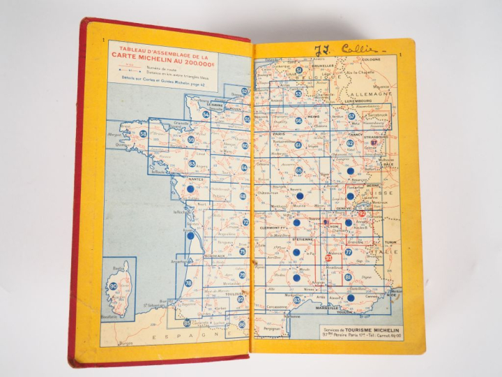 MICHELIN.  Guide rouge 1947. (petits accidents et frottements).