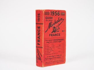 Vente aux enchères MICHELIN.  Guide rouge 1956. (petits accidents et frottements, couvert