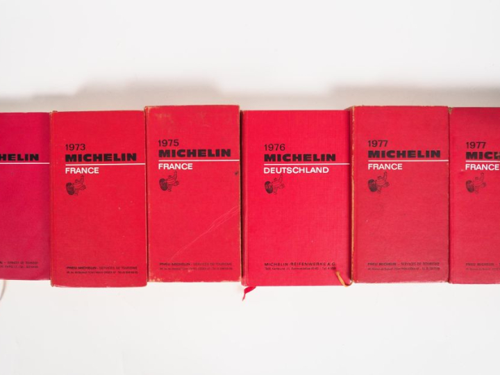 MICHELIN.  Lot de six guides France, Allemagne et Italie des années 70
