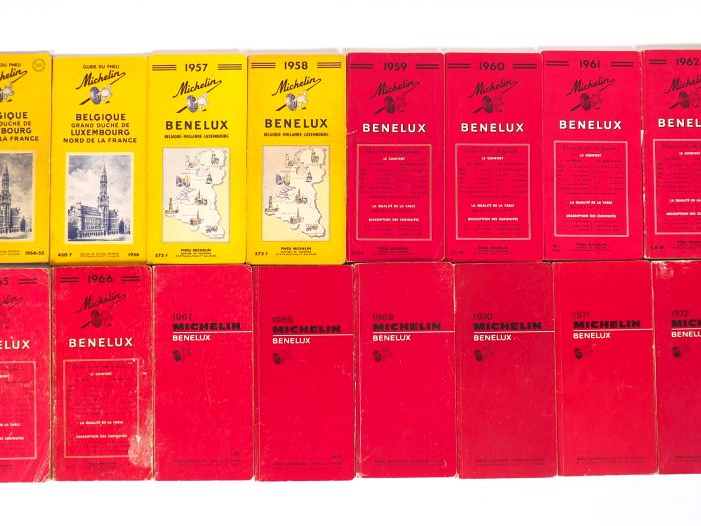 MICHELIN. Collection complète de guides Bénélux, édition française, de