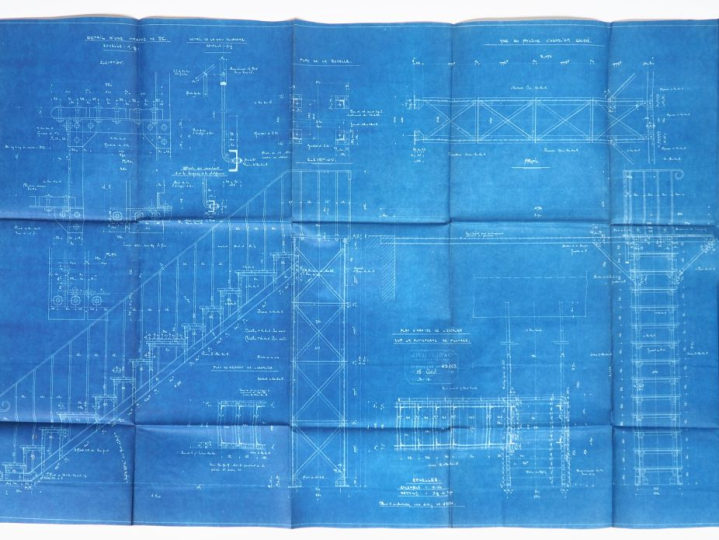 MICHELIN. Six différents plans de la piscine  de l' A.S.M. (1921). (ét