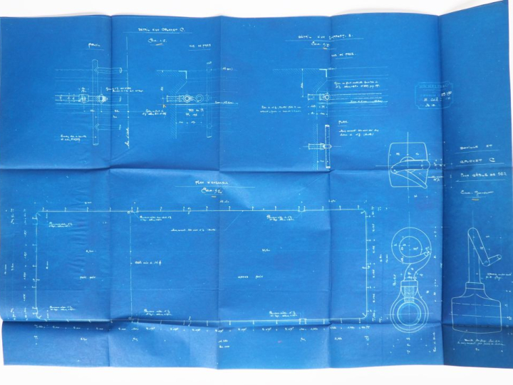 MICHELIN. Six différents plans de la piscine  de l' A.S.M. (1921). (ét