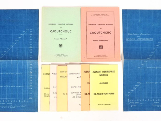 Vente aux enchères MICHELIN. Lot de treize livrets ou fascicules sur le travail au sein d