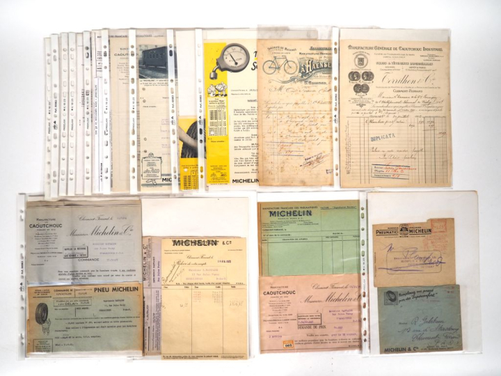 MICHELIN Lot de factures ou imprimés, enveloppes et courriers