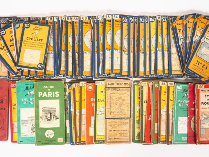 MICHELIN. Lot important de cartes routières anciennes. (état d'usage)