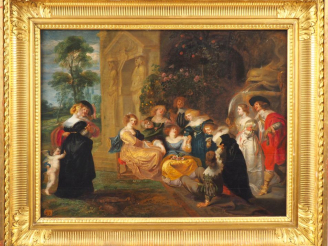 Vente aux enchères Ecole Flamande du XVIIè, entourage de Pierre Paul Rubens "Le jardin d'