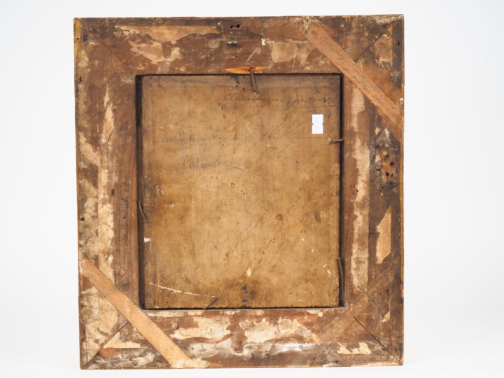 Cornelis Van POELENBURGH (1594-1667). "Sainte femme et angelots". Huil