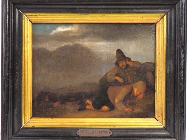 Pieter Hermansz VERELST (Dordrecht 1608 - 1675) "Repos de paysans" Toi