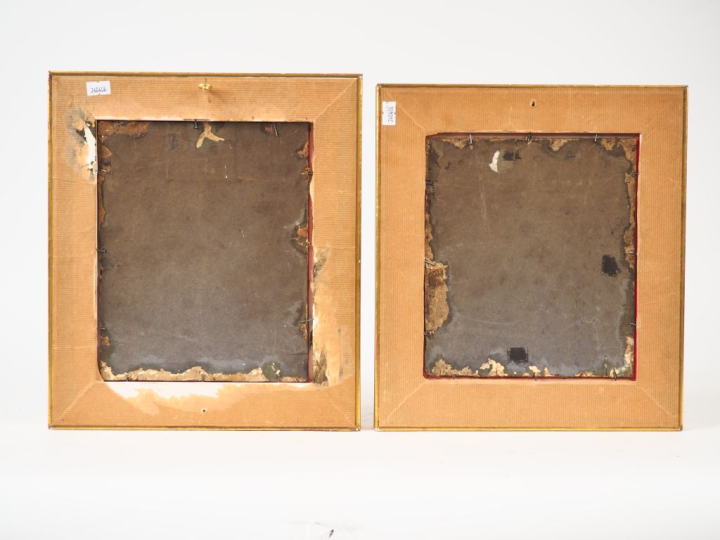 Ecole du Nord XIXème.  "Portrait d'homme" et "portrait de jeune homme"