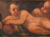 Ecole Génoise vers 1700 "Allégorie de l'automne" Toile Hauteur : 38 cm