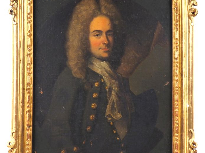 Ecole française XVIIIème. "Portrait d'homme". Huile sur toile. Dim. 81