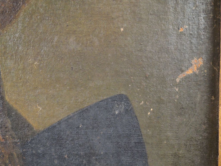 Ecole française XVIIIème. "Portrait d'homme". Huile sur toile. Dim. 81