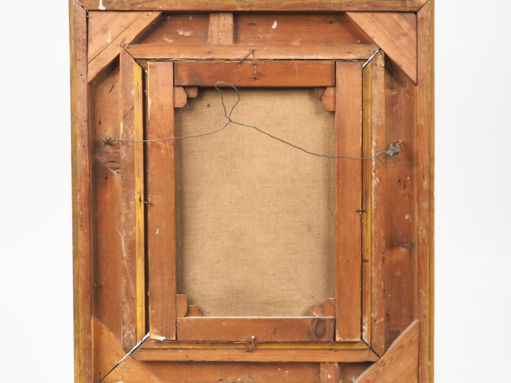 Ecole française fin XIXème. "Scène galante dans le salon de musique". 